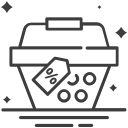 Ícone de cesta de mercado