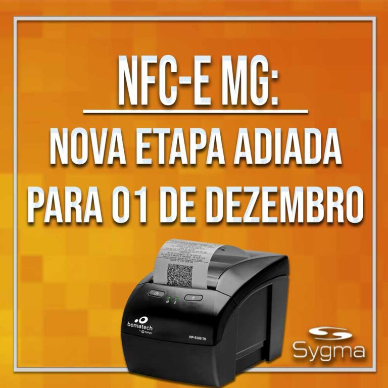Impressora imprimindo NFCe MG com fundo laranja