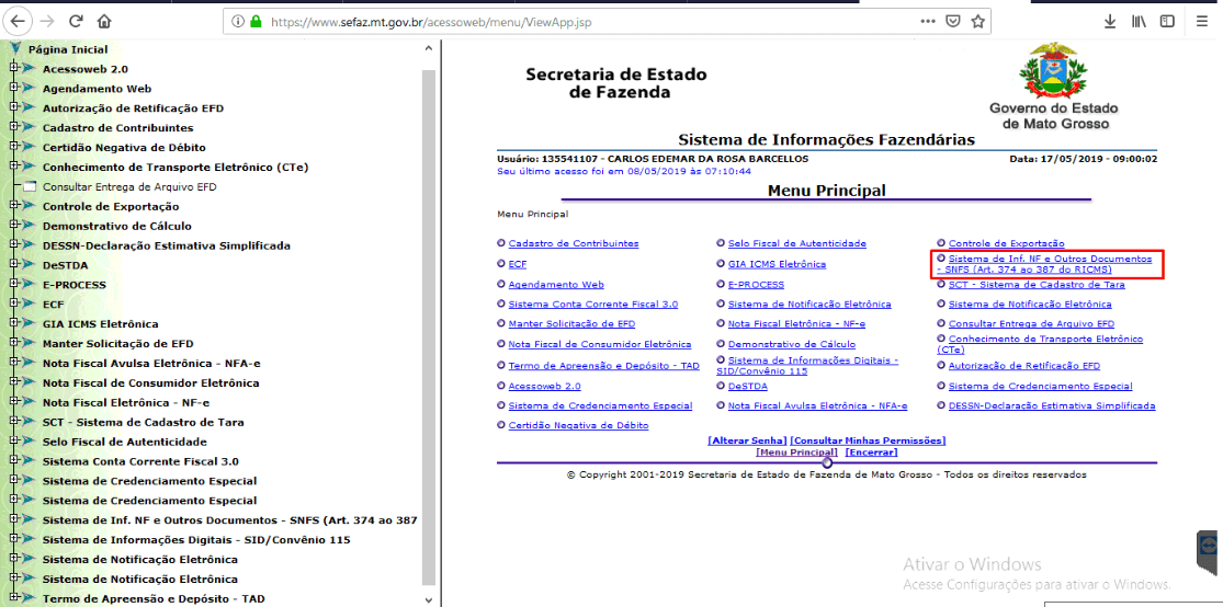 Como emitir NFe em Contingência MT por Formulário de Segurança