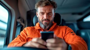 homem pesquisando sobre o cfop 6102 no celular