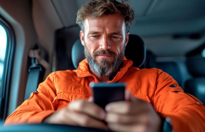homem pesquisando sobre o cfop 6102 no celular