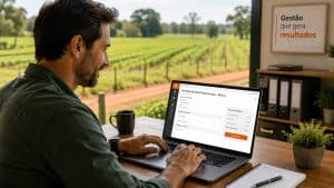 Nota fiscal avulsa emitida por produtor rural em sistema digital.